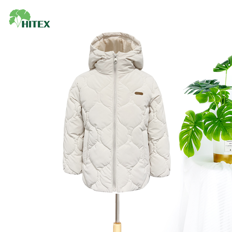 Hitex Girl's Woven Semi-Round Quilted Puffer Jacket