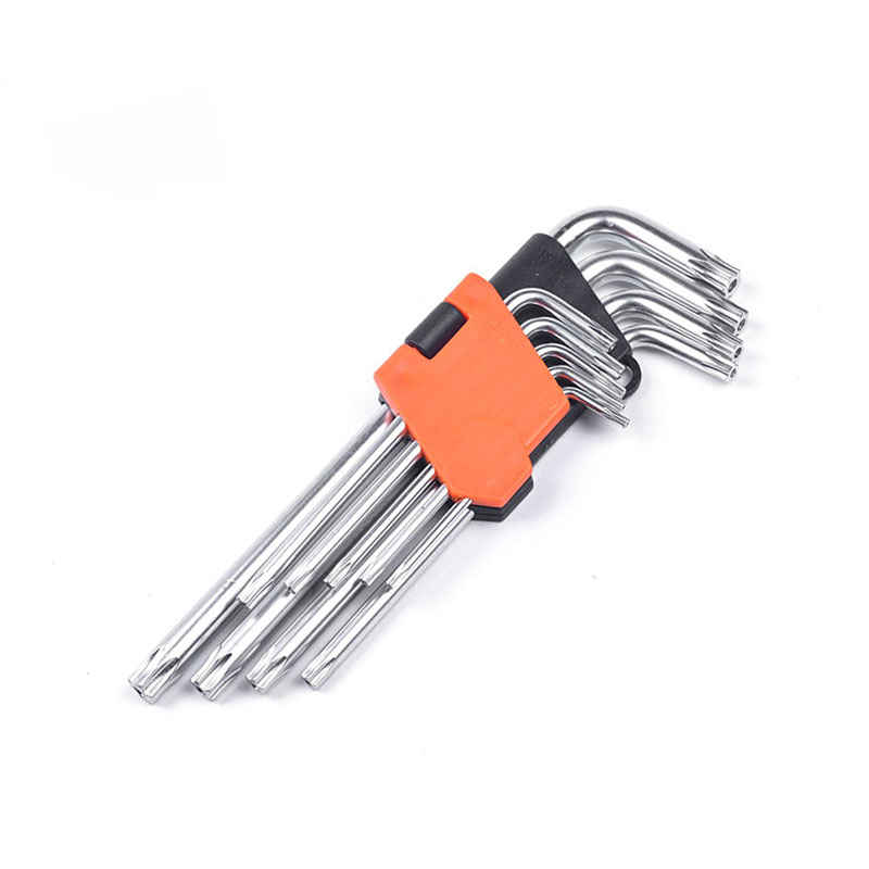 9pcs short standard long length security torx head hex key wrench set
