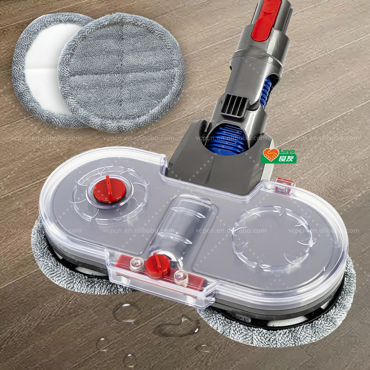 Electric Wet Dry Mop Pad Brush For V7 V8 V10 V11 V15 Vacuum Cleaner Brush Head Part Accessory