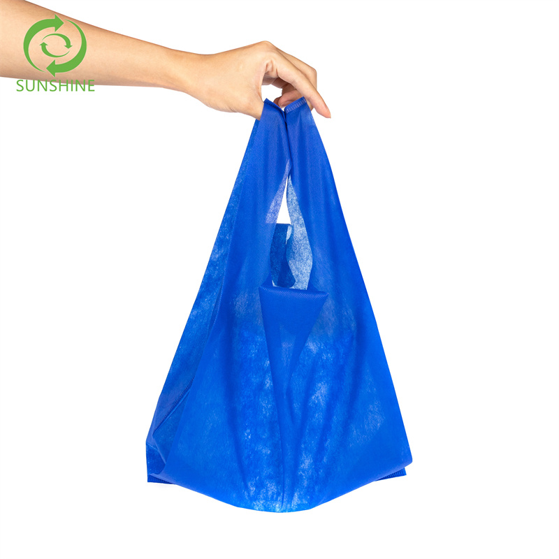 Customization print logos nonwoven fabric shopping T-shirt bag