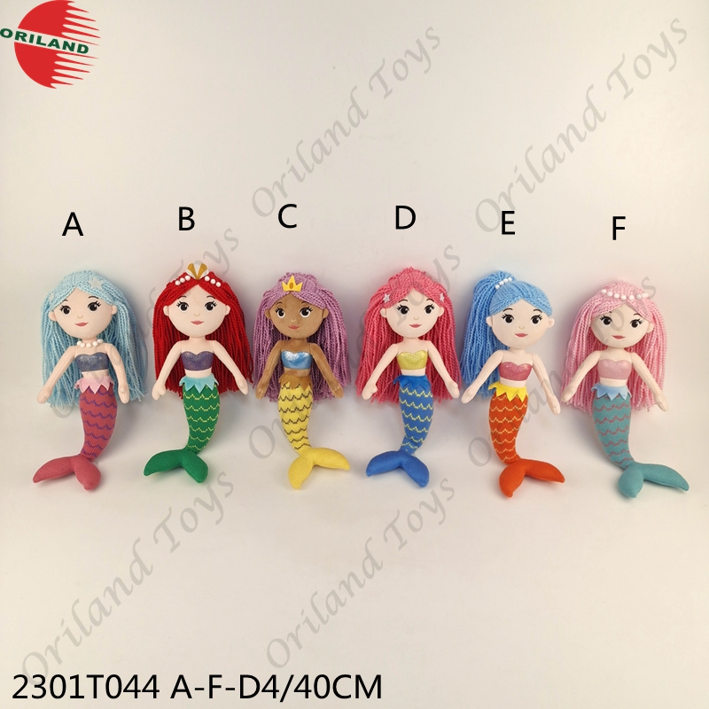 Plush mermaid dolls cloth rag dolls