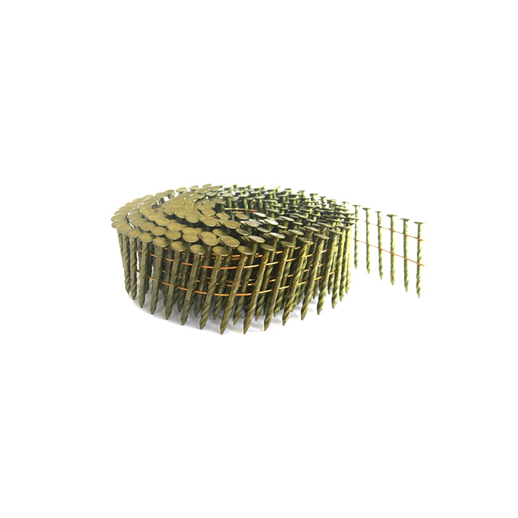 Yellow Coated Coil Nails