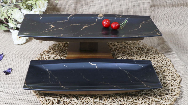 Double dessert plate with stand