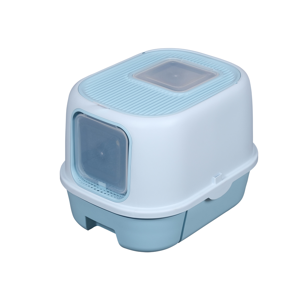 Hot Sale Pet Products Cleaning Plastic Cat Toilet Box Trays Simple Cat Litter Box