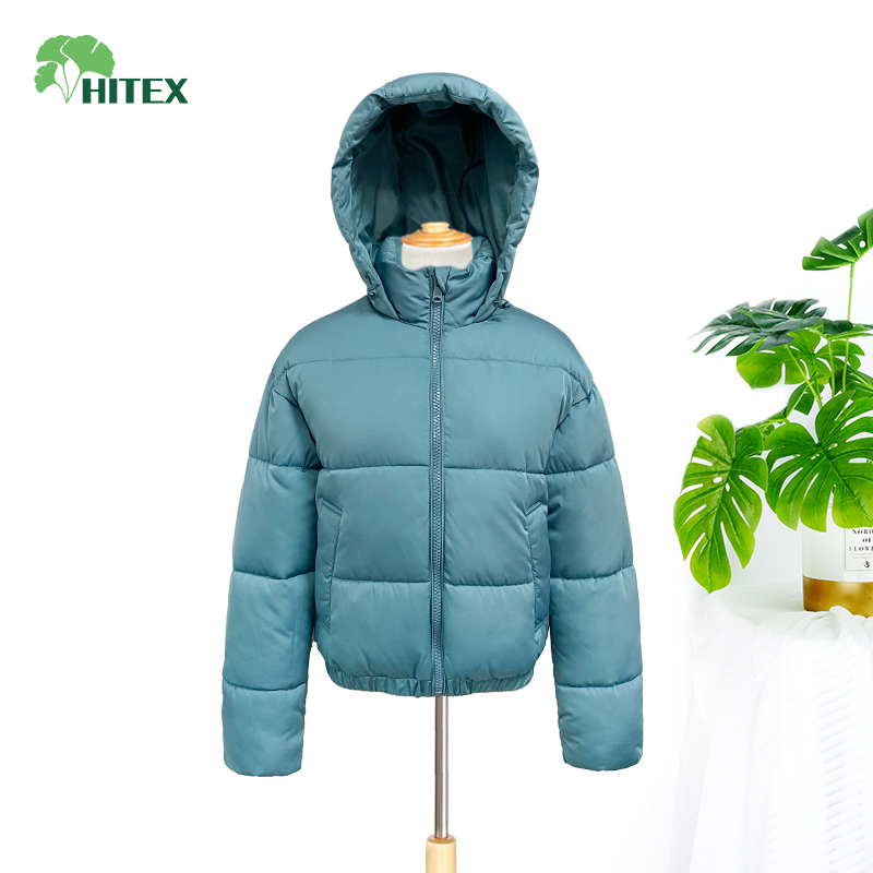Hitex Girl Teenager's Puffer Padded Basic Model Jacket With Hood