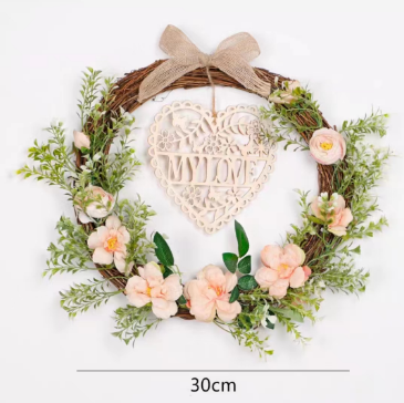 garland door decoration wall decaration ratten garland willow garland