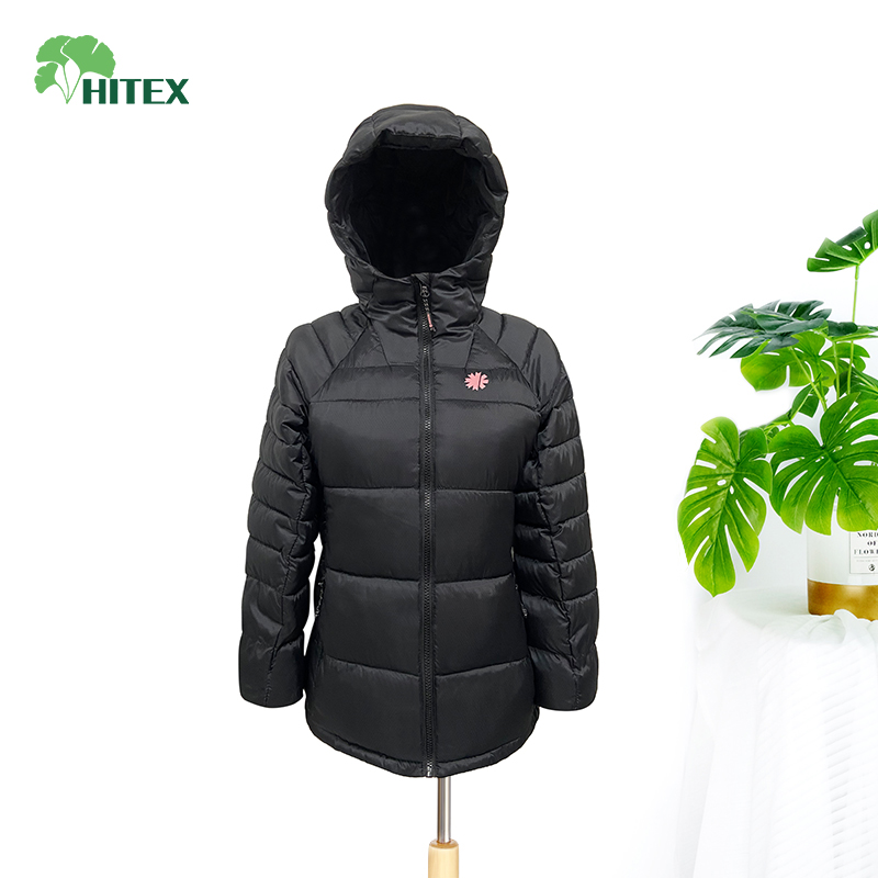 Hitex Girl's Puffer Padded Ribstop Fabric Jacket With Hood