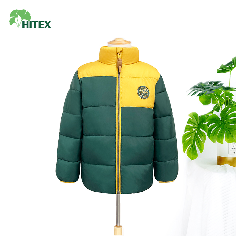 Hitex Boy's Woven Puffer Puffer Padded Contrast Color Jacket With Hood