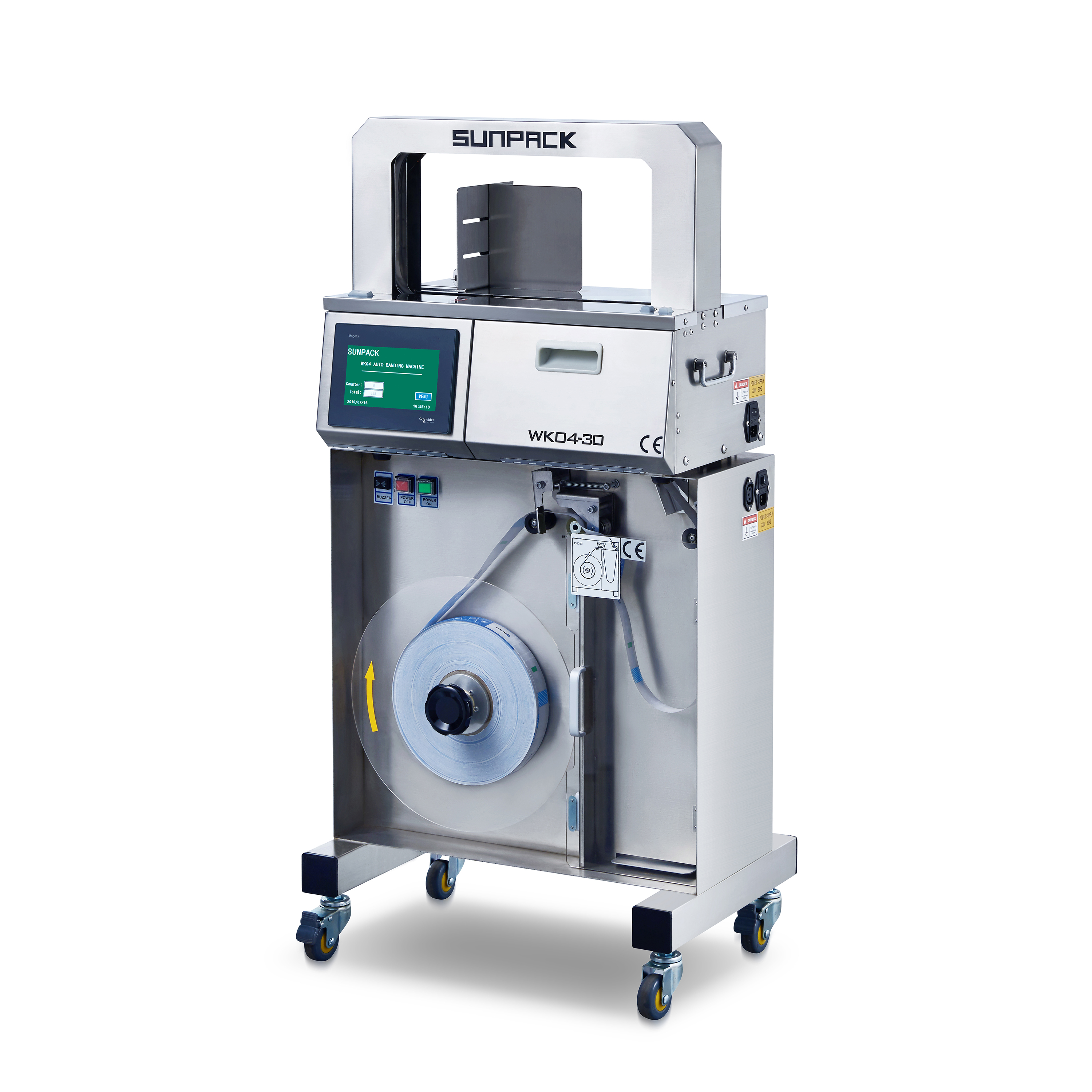 SUNPACK WK04-30B 30MM width standalone heat sealing banding machine
