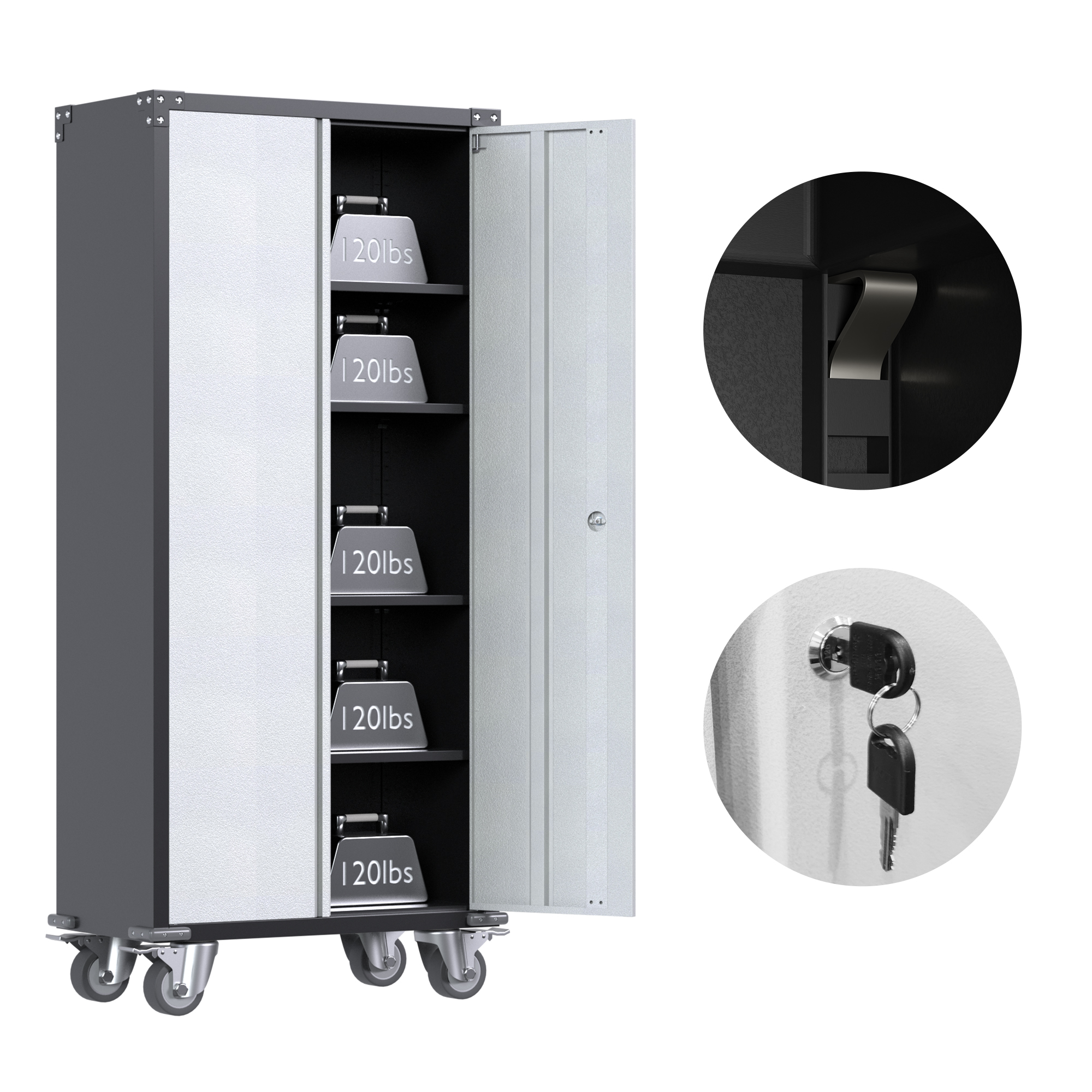 Double-Colored Mobile Large Cabinet