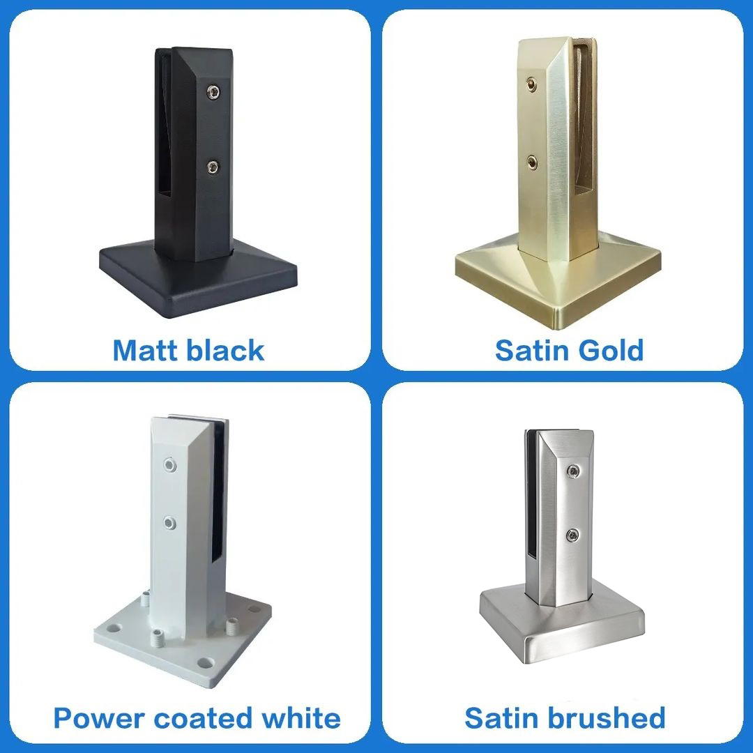 glass railing stainless steel glass spigot clamps standoffs brackets