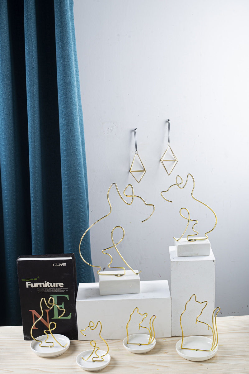 Ceramic iron jewelry rack