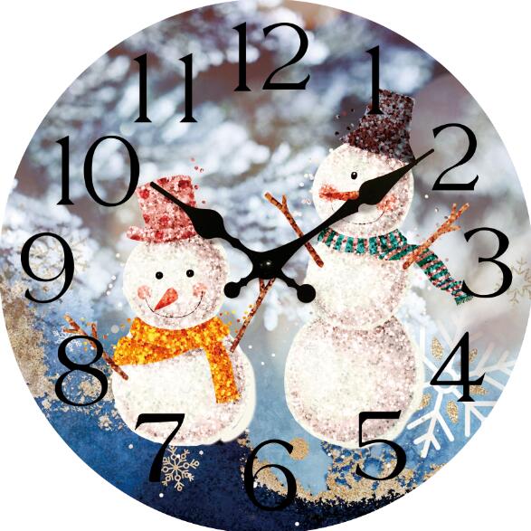 Christmas mdf wall clock