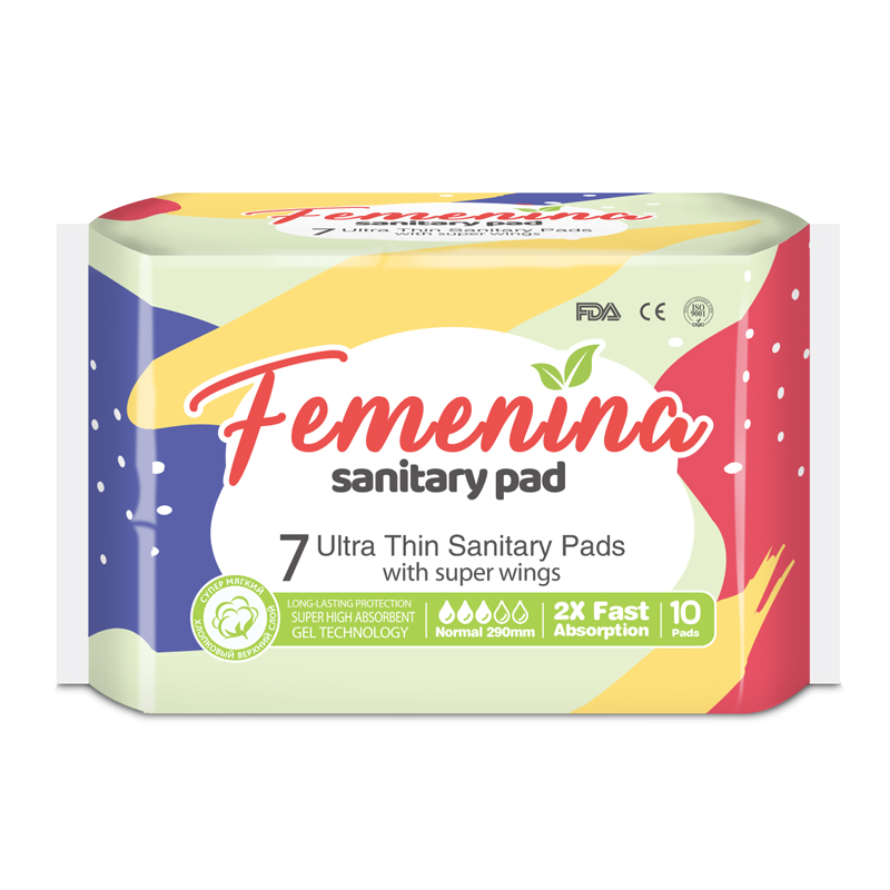 Day time use sanitary pad Custom Fluff Pulp Thick Disposable Sanitary Napkin Natural