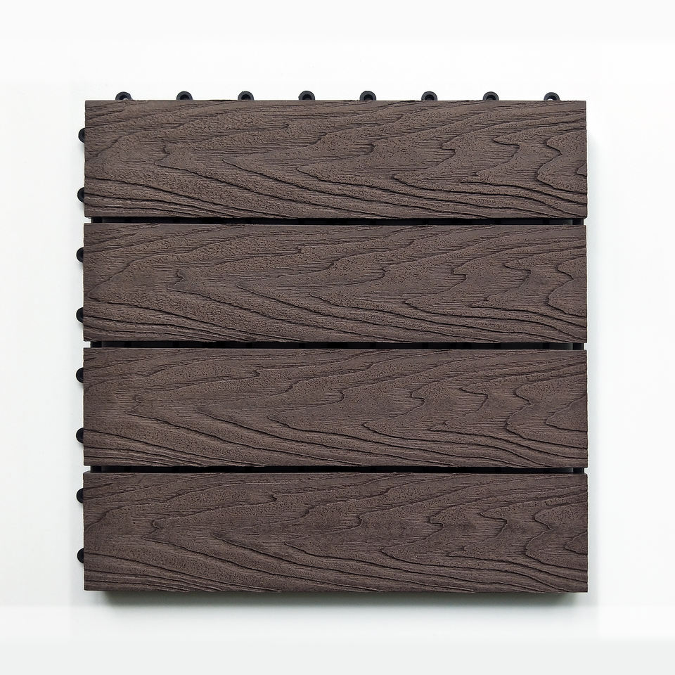 Composite Wpc Decking Tiles 300x300MM wpc diy tiles interlocking decking tiles for outdoor patio