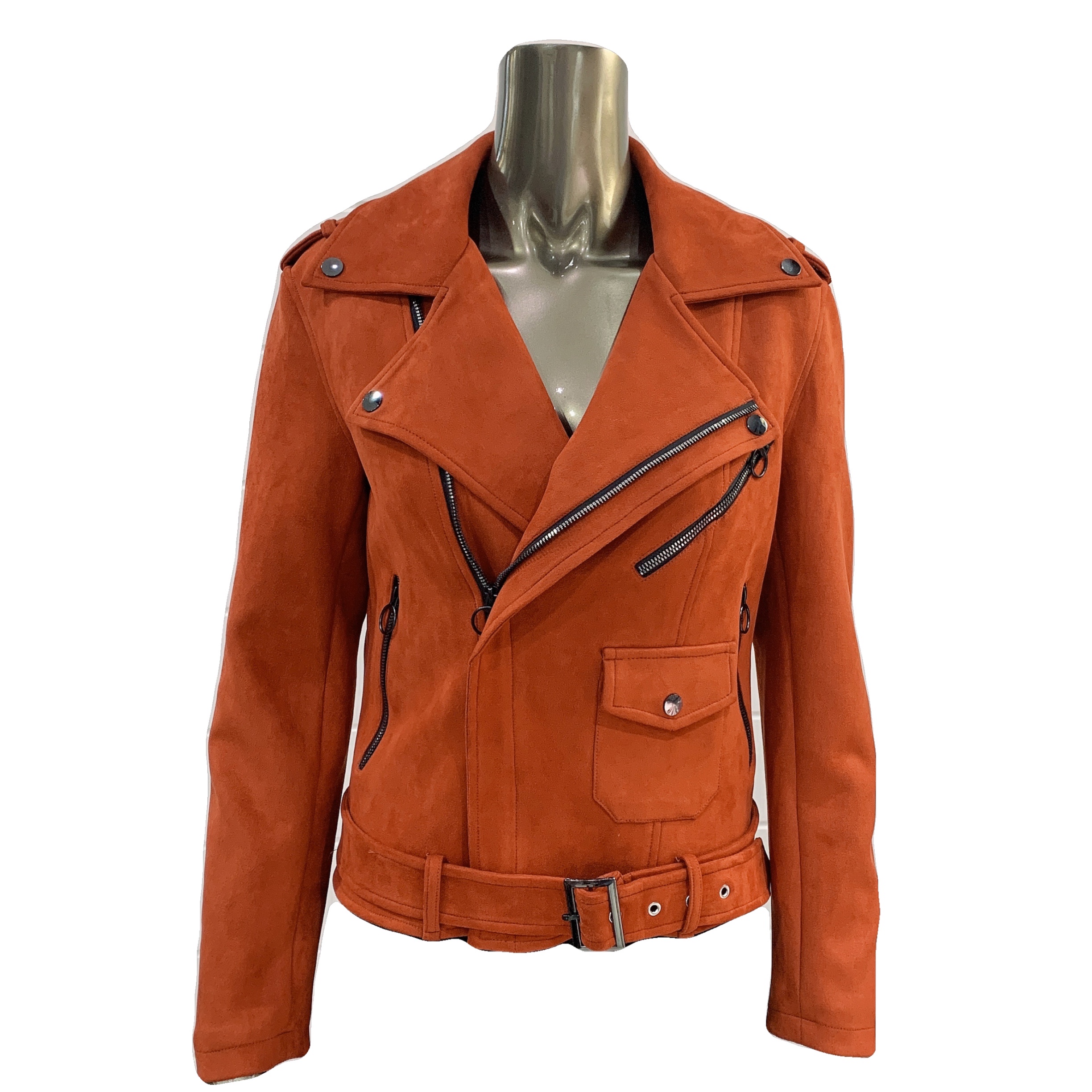 Women faux suede jacket