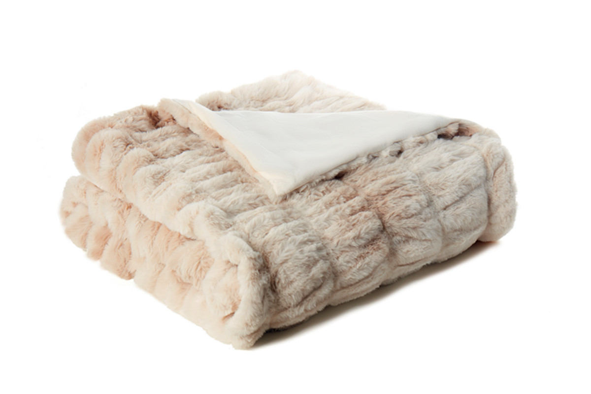 LQ-100% polyester Plush Faux Fur Throw/ Blanket