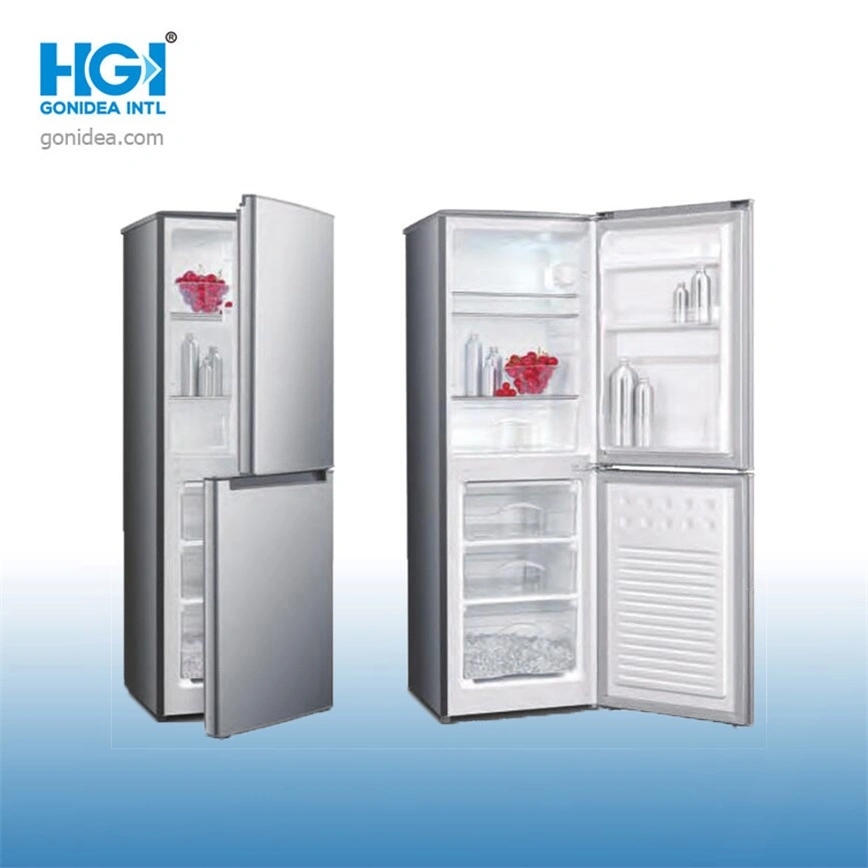 150 Liter Defrost Buttom Freezer White Double Door Combined Refrigerator for Home Hgf20-142