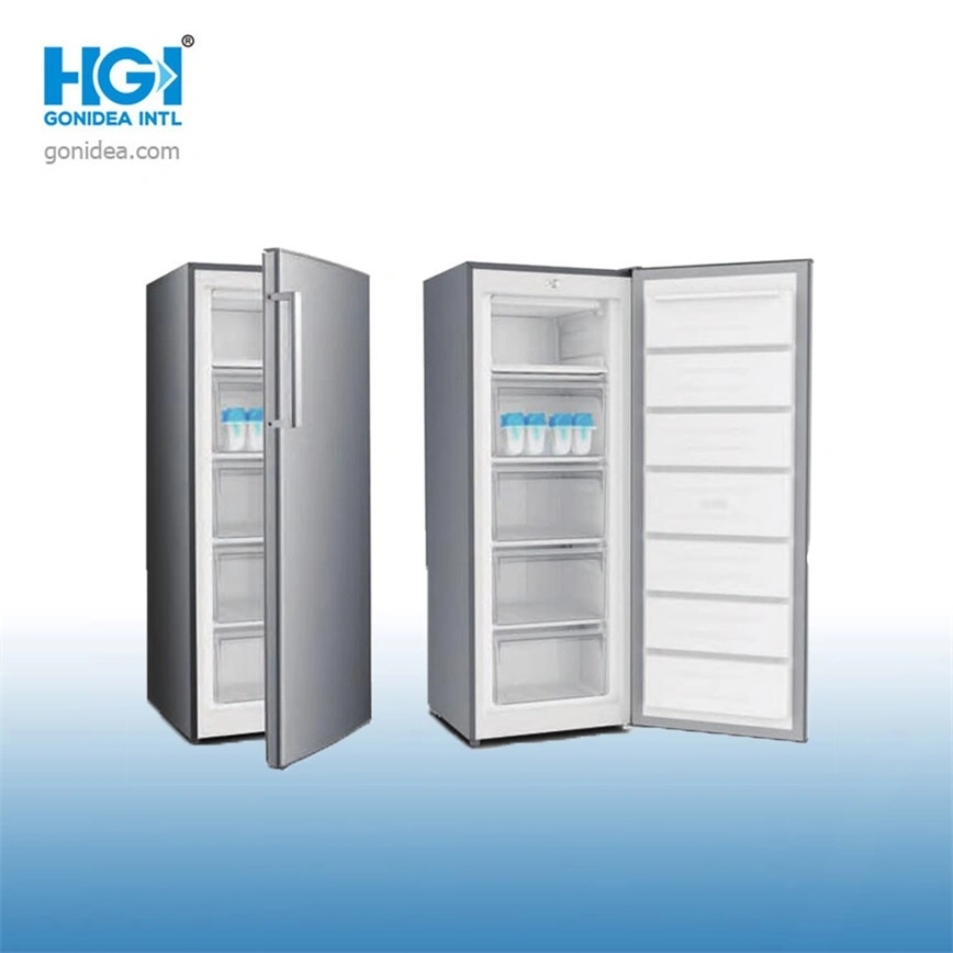 Mechanical Control LED Display Defrost Upright Freezer Fridge Single Door Hgf21n-168