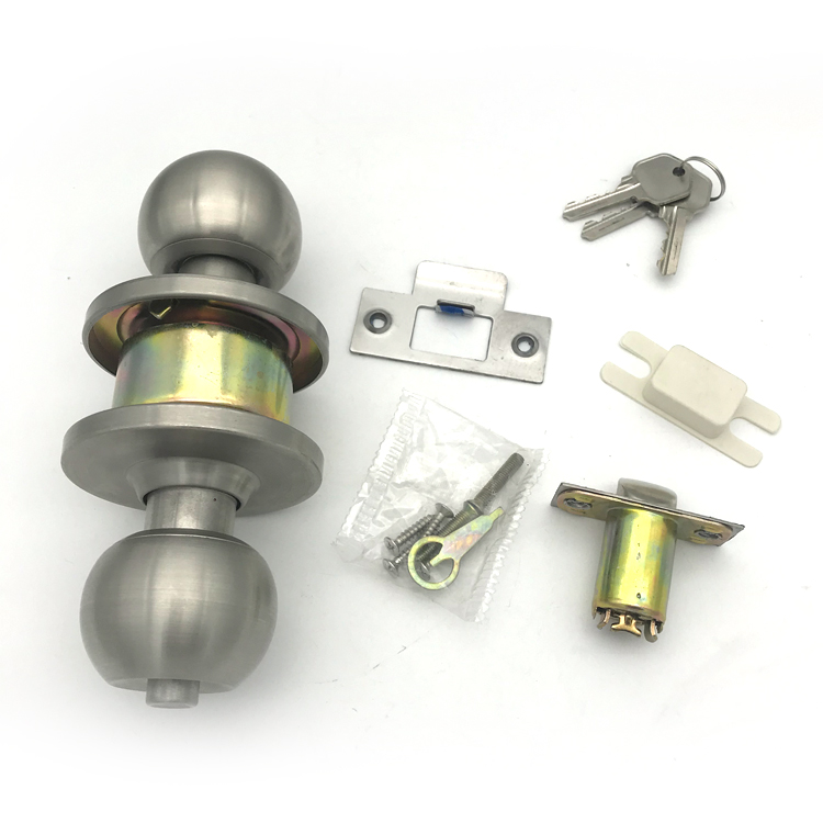 Heavy duty cylindrical knob lock