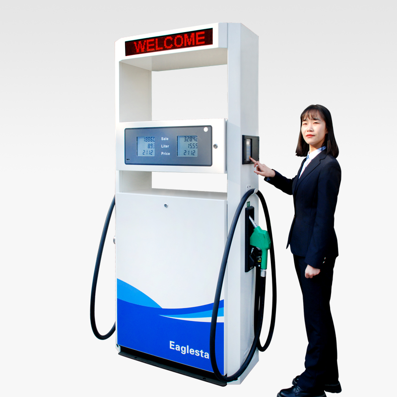 EG1 fuel dispenser Vane pump and 4piston flow meter single phase motor(standard 3 phase )hose holder