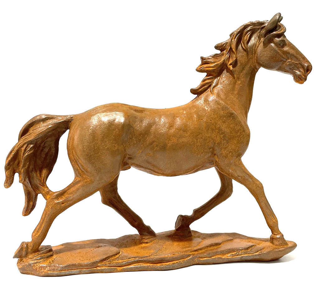 FUMESH Galloping horse Cast iron for Garden