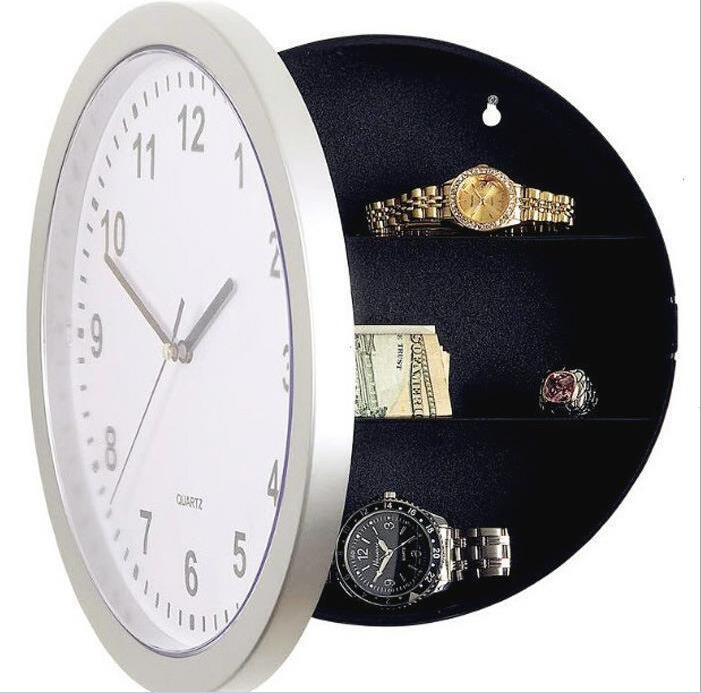 Hidden safe wall clock