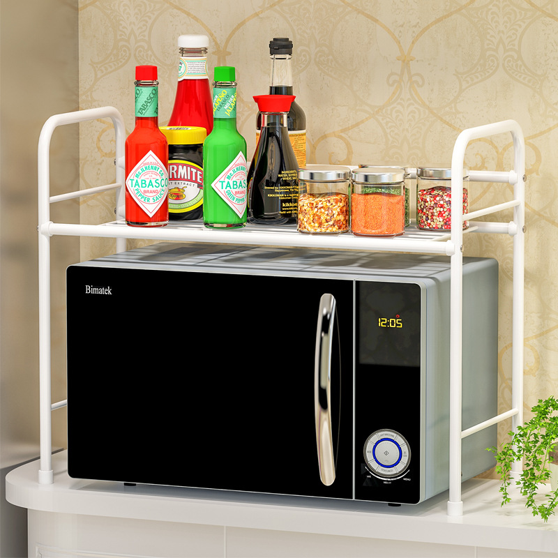 Multifunctional Kitchen Shelf Vertical Microwave Rack Metal Oven Rack Spice Storage Rack