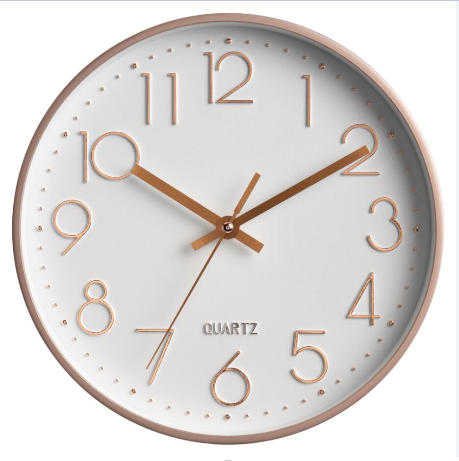 Plastic wall clock with3D number