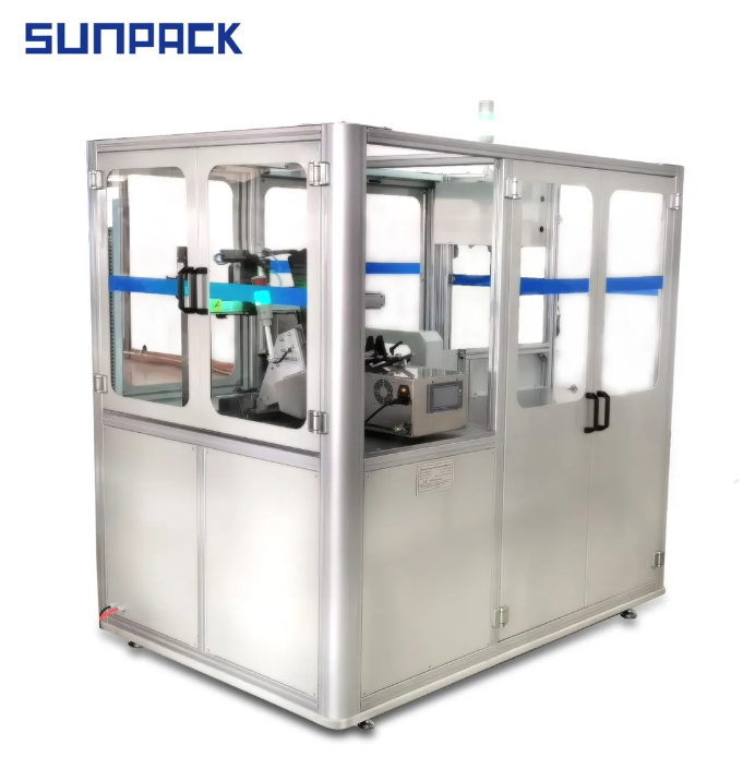 SUNPACK WK02-30AF Squaring and bundling paper and opp film tape banding system