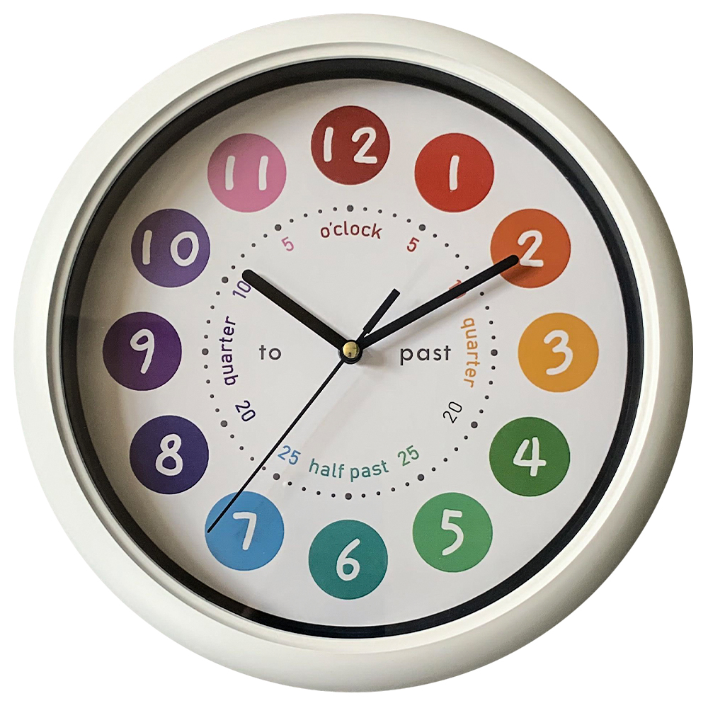 Plastic learning wall clock
