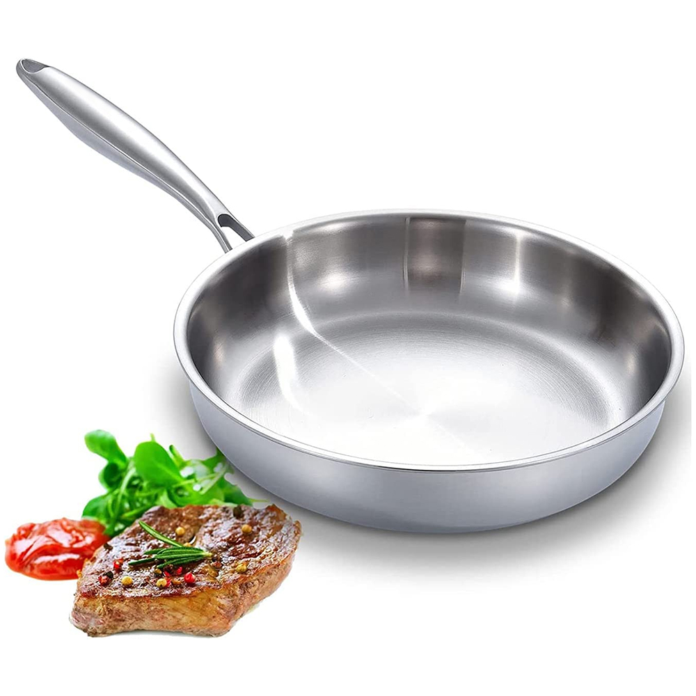 Juego de sartenes de cocina acero inoxidable, poele a frire frigideira tava pfannen tavalar