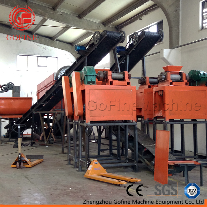 Gofine double roller granulator production line for bentonite fertilizer granules automation