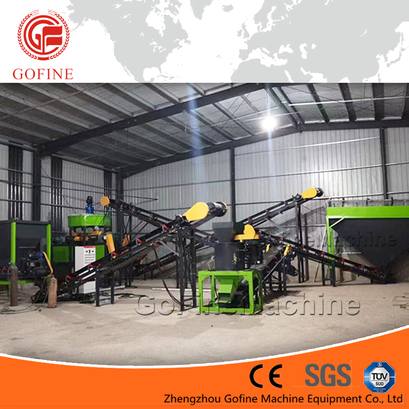 Gofine extruding pellet processing making plant for ammonium chloride poultry manure high efficiency
