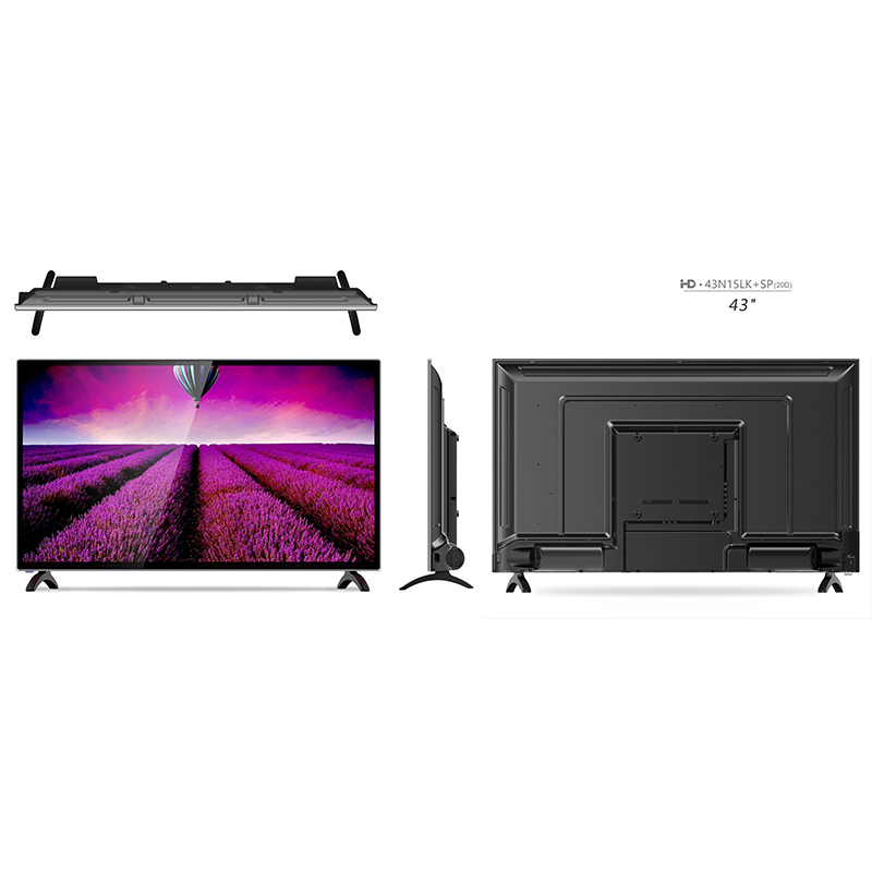 43 inch tempered glass narrow frame LCD TV