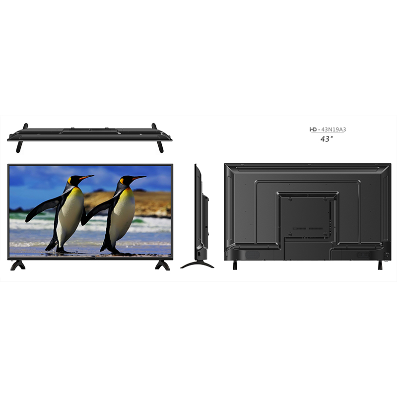 43 inch tempered glass narrow frame LCD TV
