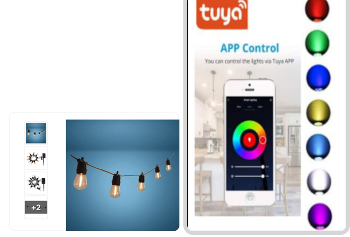 App-Controlled Outdoor Solar String Light