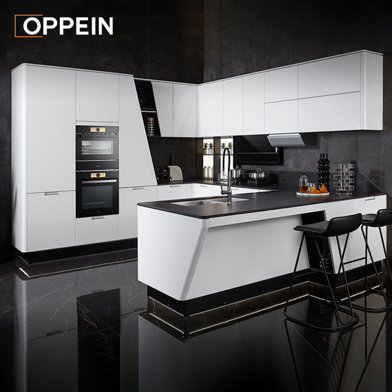 U-Shaped Lacquer Modern Kitchen Cabinet PLCC21325