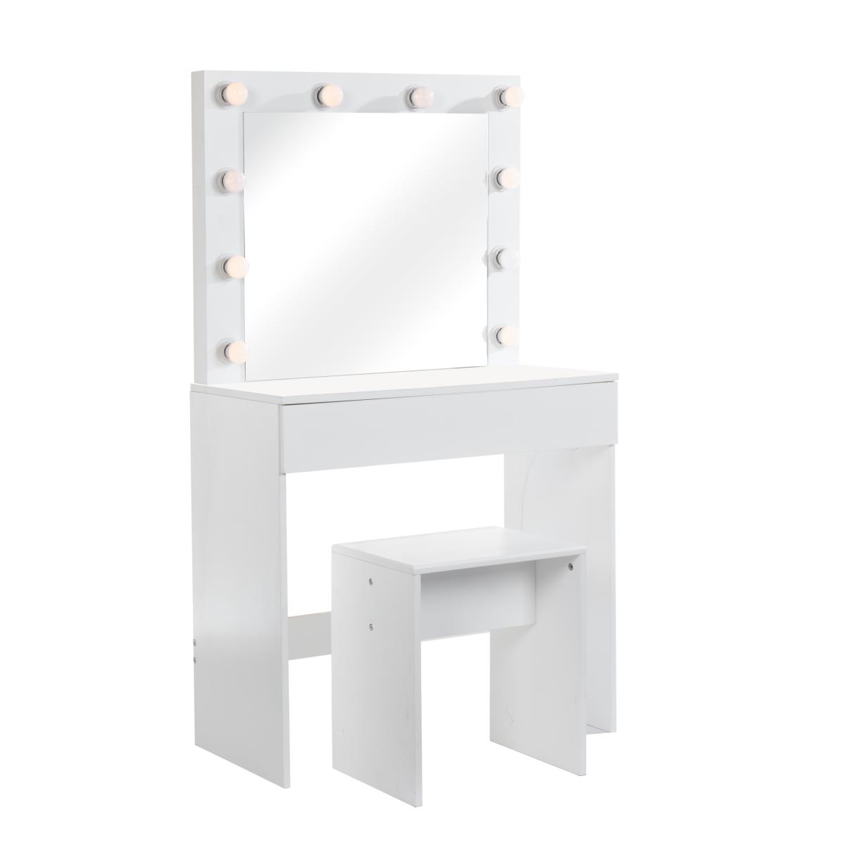 Wood Dressing Table With LED Light