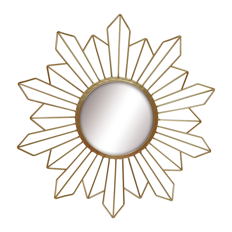 Wall-Mounted Wrought Iron Decorative Mirror