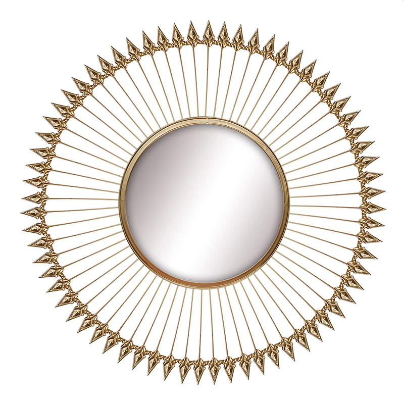 East-Wall, Wall Hanging Decorative Mirror Wrought Iron wall art mirror