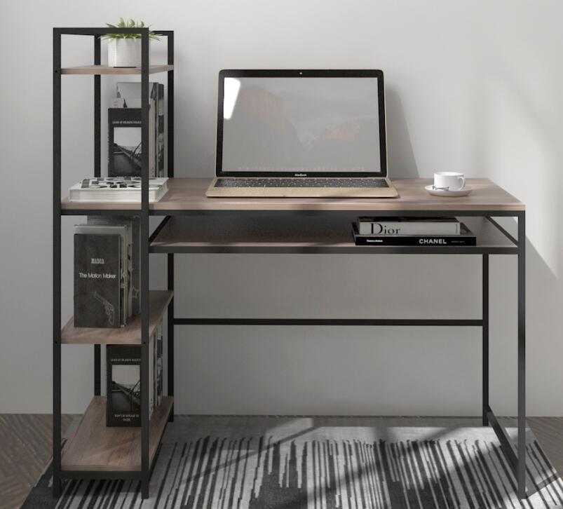 Wood Desk With Shelf