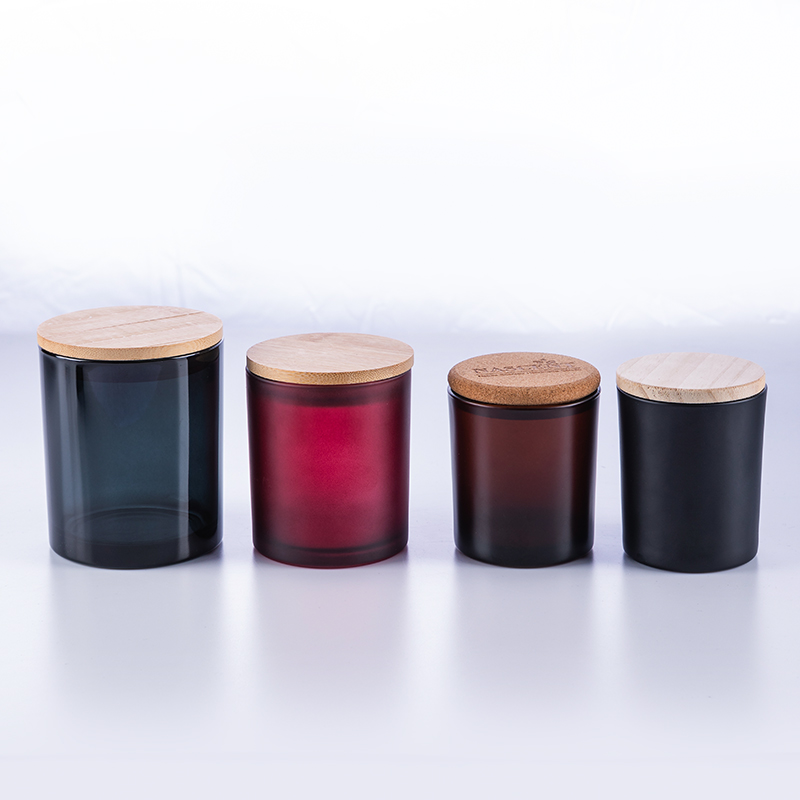 Wholesale Home Decoration Glass Candle Jar With Lid