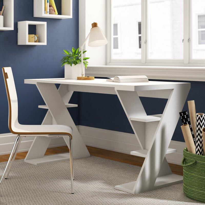 Wood White Table Writing Table
