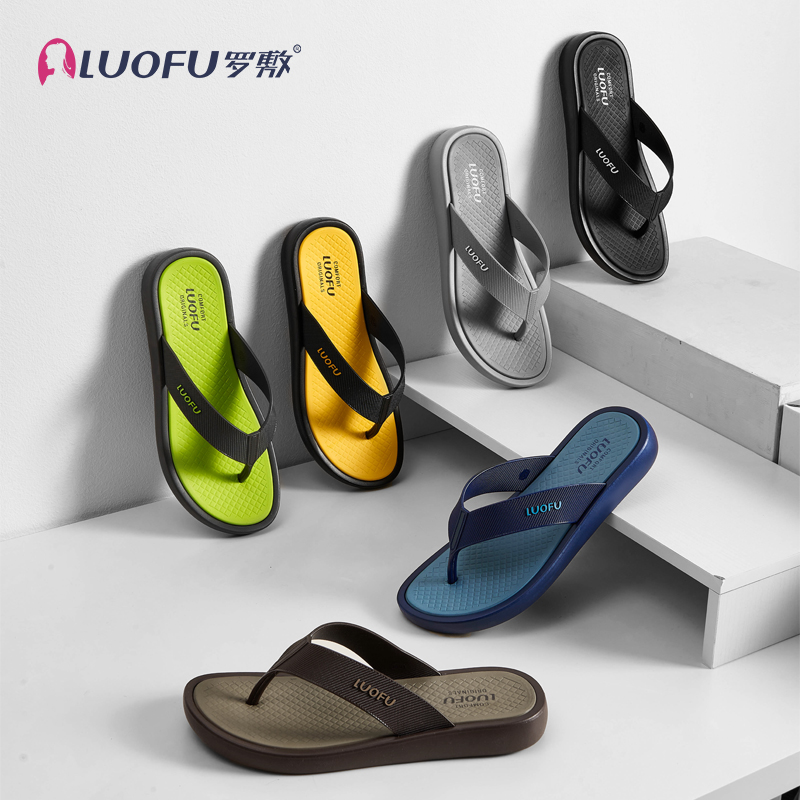 LUOFU PVC flip flops for man sporty casual slippers
