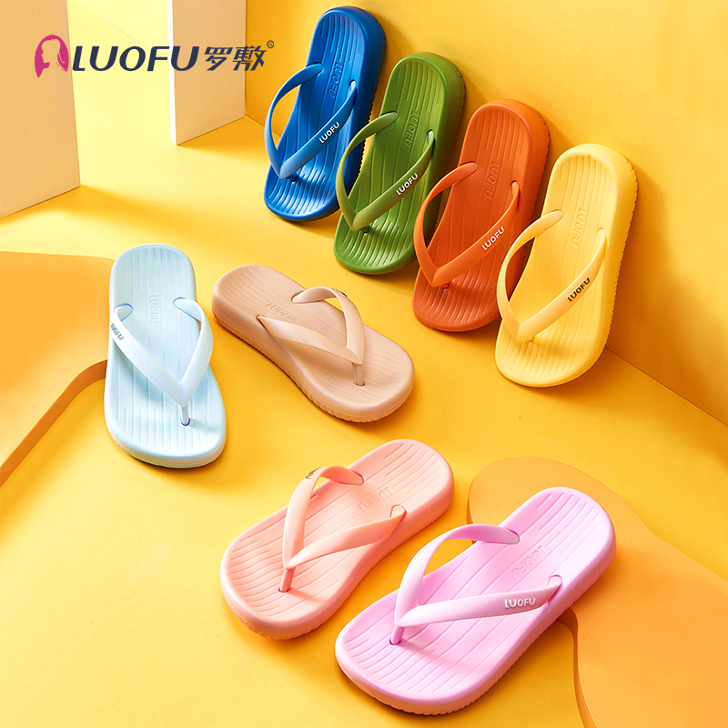 LUOFU children flip flops Slippery Breathable Flat Bottom Summer Holiday Beach shoes