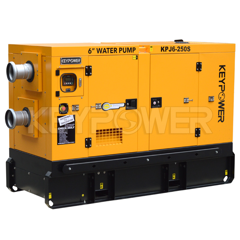Keypower 6'' Silent Type Centrifugal Self-Priming Dewatering Sewage Diesel Pump Set