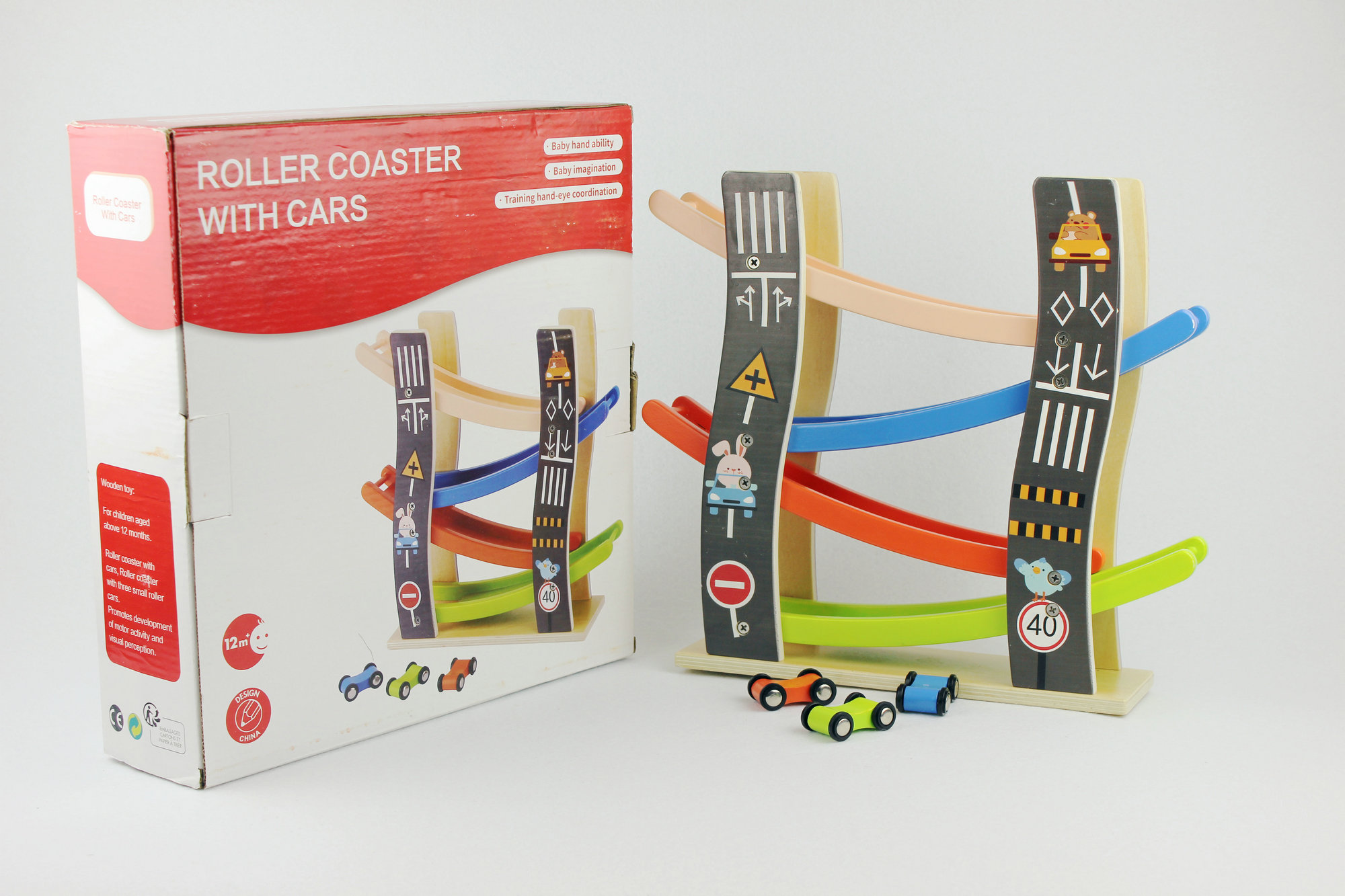 roller coaster with cars