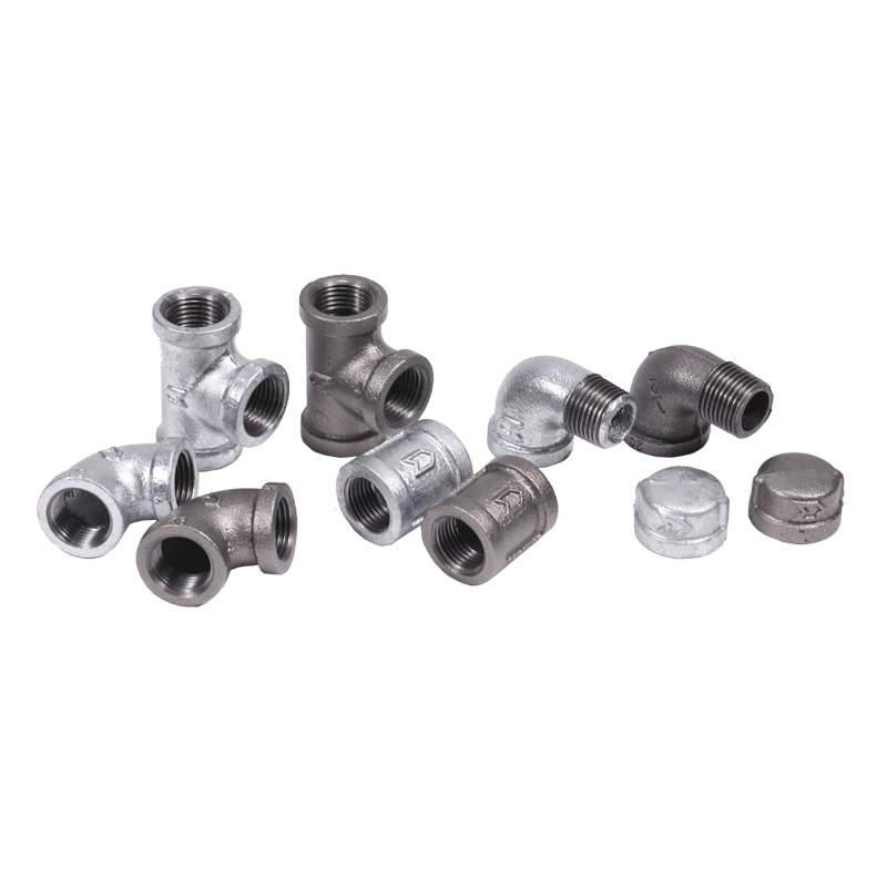 90 degree elbow carbon steel pipe fitting hot galvanized malleable iron with threaded connection