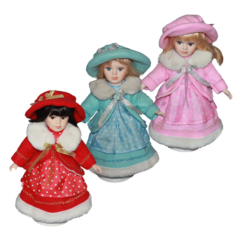 30cm Winter Porcelain Dolls